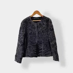 【ZARA】ジャケット ジャガードジャケット(M)ジェンダーレス