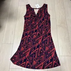 ブージュルード 幾何学模様ノースリーブワンピース タグ付￥7875