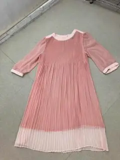 (K07366)テッドベイカー プリーツ シースルー　ワンピース　0