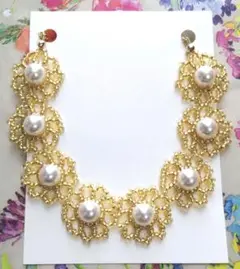 ネックレス 花 ハンドメイド アクセサリー ワンピース スカート ドレス 小物