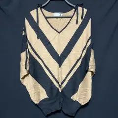 soeur 7 ストライプ Vネック トップス