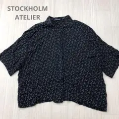 STOCKHOLM ATELIER 短丈 プルオーバー 総柄 半袖シャツ