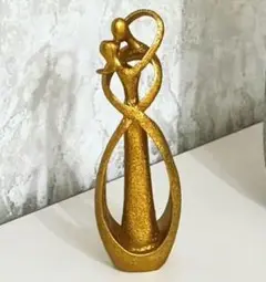 【最終値下げ】金色の抽象的なカップルの彫刻