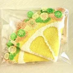 近沢レース　柑橘系　イエロー　ハンカチ