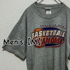 HC59【US輸入】Basketball　半袖Tシャツ【メンズM】グレー