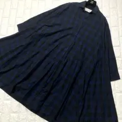 dahlia ダリア　シャツワンピース　オーバーサイズ　チェック　日本製　ロング