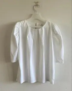 ⭕️【美品】【お買得】LAYMEE コットンブラウス　ホワイト　パフスリーブ