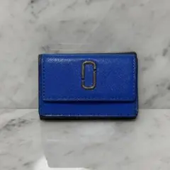 Marc Jacobs マークジェイコブス 三つ折財布 ブルー コンパクト ミニ