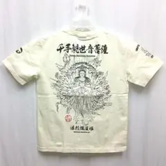 爆烈爛慢娘 半袖Tシャツ RMT-346 千手観世音菩薩 オフホワイト M 和柄