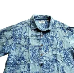 Caribbean アロハシャツ 花柄 半袖 総柄　ペイズリー