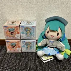 【5点セット】初音ミク ふわぷち ちょこのせ ミニフィギュア Mぬいぐるみ