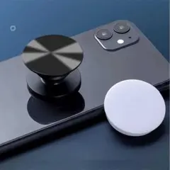 スマホグリップ ブルー シンプル スマホリング iPhone android