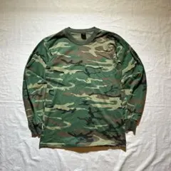 Y2K 90s USA military ミリタリー　カモ柄　迷彩　ロンT M