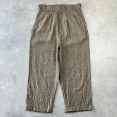 美品　ザファクトリー　綿麻ヘリンボーンタックパンツ　ゆったり　266
