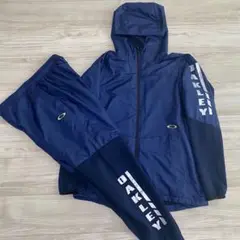 オークリー　ウィンドウォーム　ジャケット＆パンツ　セットアップ　ネイビー　M