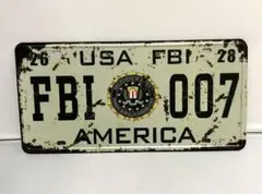 アメリカン雑貨 ブリキ看板 USA FBI アメリカ AMERICA インテリア