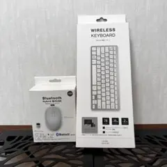 ワイヤレスキーボードとハイブリッドマウスセット　【一度使用のほぼ新品】