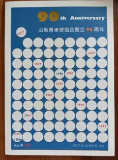 山梨県卓球協会　90周年記念誌