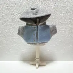 B　10cm、11cm ぬい 服 デニムジャケット　ライトブルー