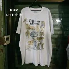 US古着 DOM/猫科 ビッグプリント Tシャツ