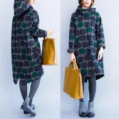 大人気 秋冬 女性大人気新品ゆったりレディース厚てワンピース民族風痩せRn