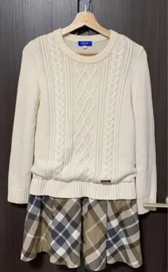 ブルーレーベル クレストブリッジ ニットドッキングワンピース セレブ 高級 完売