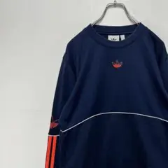 adidas アディダス スウェット トレーナー 刺繍ロゴ 古着