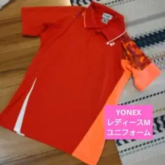 YONEX ポロシャツ M レッド/オレンジ ユニフォーム