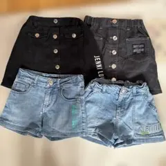JENNI LOVE スカートとデニムショートパンツ4点セット　130