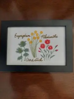 Eryngium Rhodanthe 刺繍。ハンドメイド