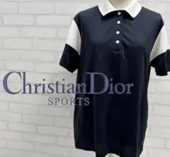 Christian Dior ポロシャツ ネイビー/ホワイト スポーツウェア L