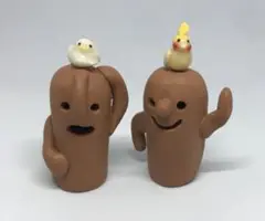 アヒル　オカメインコ　ハンドメイド　埴輪　埴輪　オブジェ　インテリア　フィギュア