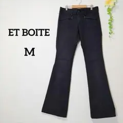 エボワット フレア パンツ ブラック 日本製 オシャレ カジュアル Mサイズ