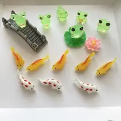 ミニチュアガーデン 置物セット カエルのみ蓄光 フィギュア