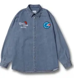 vaultroom デニムジャケット ロゴ Mサイズ VAULTROOM ICON DENIM JACKET WASH BLUE Mサイズ ボルトルーム