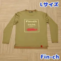 Lサイズ　フィンチ　長袖カットソー　カーキグリーン　Fin-ch メッシュ