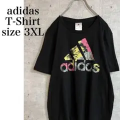 adidas Tシャツ レディース ブラック　プリント サイズ3XL