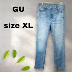 【GU 】ハイウエストシガレットアンクルジーンズ レディース XL ストレッチ