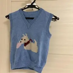 手編みニットベスト
