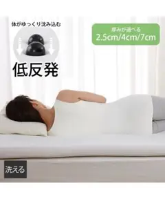 ニッセン　厚みの選べる　低反発　マットレストッパー　洗える吸汗速乾カバー　4cm