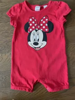 h&m ディズニー ミニーマウスロンパース 赤
