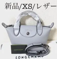 【新品】最新 ロンシャン ルプリアージュキュイール XS 3wayレザー グレー