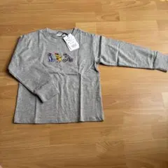 120 恐竜　ロンT グレー