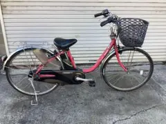 70パナソニック新機種電動アシスト自転車viviDX26インチレッドボディー