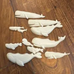 ナンタケットバスケット　オーナメント　1 クジラ フィギュア セット ホワイト