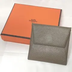 【値段交渉大歓迎】HERMES エルメス バスティア コインケース エトゥープ