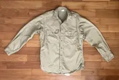 激レア50s US ARMY チノシャツ　マチ付き　ミリタリー　長袖シャツ　M
