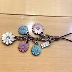 COACH コーチ キーホルダー フラワー マルチカラー 美品