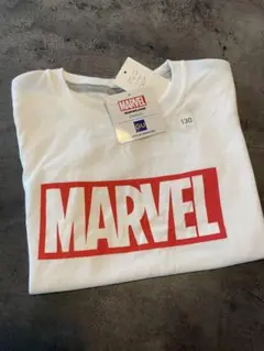 新品タグ付き　GU 130 半袖　白Tシャツ　 マーベル