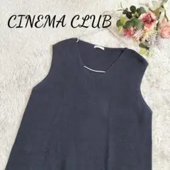 【シネマクラブ】ハニーズ レディース ベスト ニット ロング丈 Vネック L